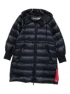 After Label Hooded Padded Jacket In Blue