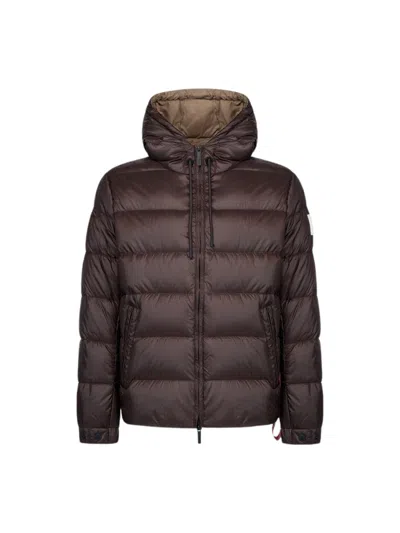 After Label Hooded Puffer Jacket Verbier In Brown