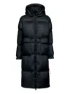 After Label Hooded Quilted Puffer Coat In Blue