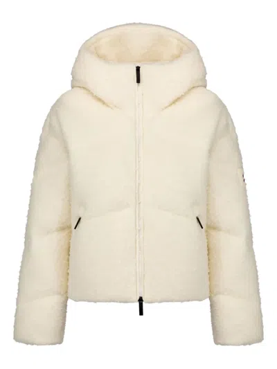 AFTER LABEL HOODED WOLL QUILTED JACKET