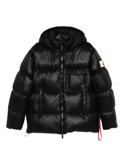 After Label Katalla Hooded Puffer Jacket In Black