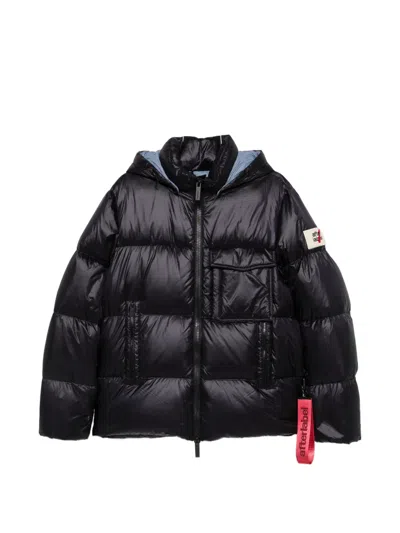 After Label Katalla Quilted Hooded Jacket In Black