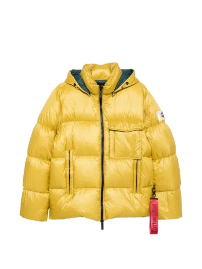 After Label Katalla Quilted Hooded Jacket In Yellow