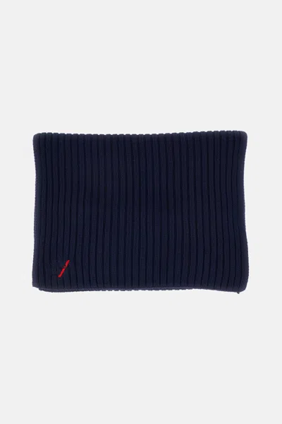 After Label Knit-rib Scarf In Blue