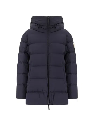After Label Levi Hooded Padded Jacket In Blue