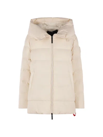 After Label Levi Quilted Hooded Coat In Neutral