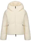After Label Hooded Woll Quilted Jacket In Neutral