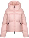 After Label Zip-fastening Hooded Puffer Jacket In Pink