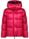 After Label Zip-fastening Hooded Puffer Jacket In Pink