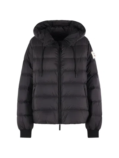 After Label Quilted Hooded Jacket In Black