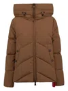 After Label Quilted Puffer Jacket In Brown