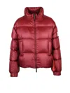 After Label Red Polyamide Down Jacket In Red