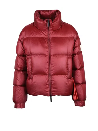After Label Red Polyamide Down Jacket