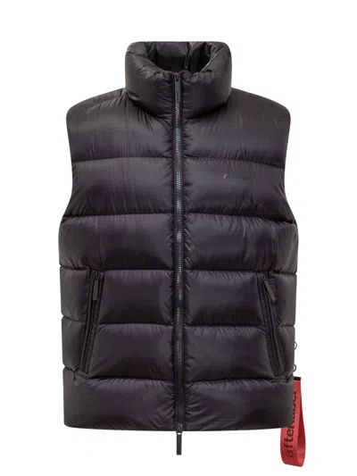 After Label Stylish Gilet With Zip Closure In Blu Navy
