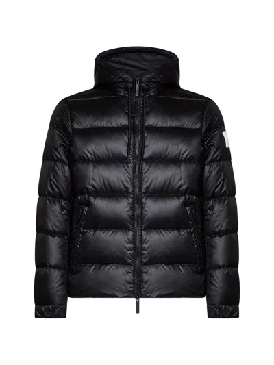 After Label Verbier Hooded Padded Jacket In Black