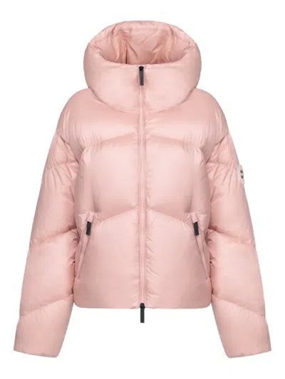 AFTER LABEL ZIP-FASTENING HOODED PUFFER JACKET
