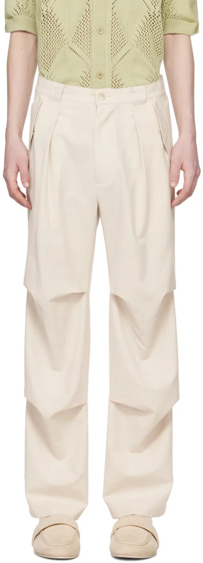 After Pray Beige Technical Trousers In Ivory