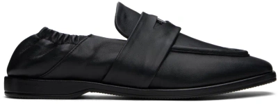 After Pray Black Square Penny Banding Loafers