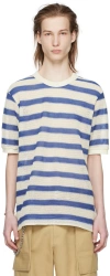AFTER PRAY BLUE & WHITE STRIPED T-SHIRT