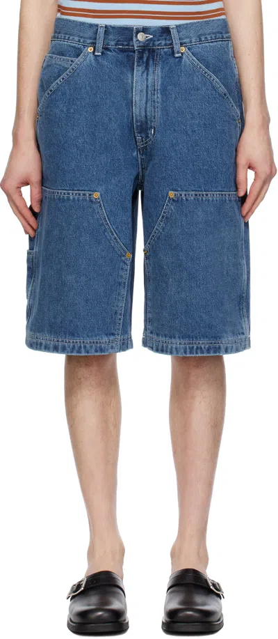 After Pray Blue James Carpenter Denim Shorts