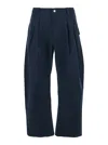 After Pray Blue Pants With Pences And Belt Loops In Blue