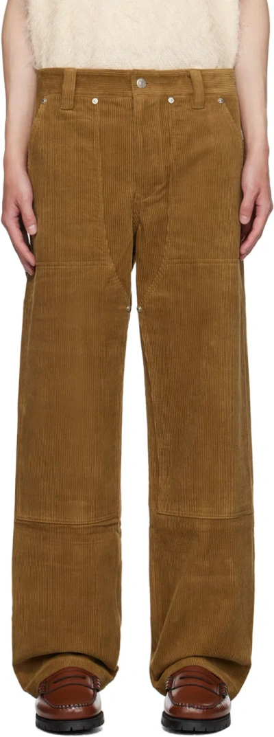 After Pray Brown Patch Trousers In Mocha