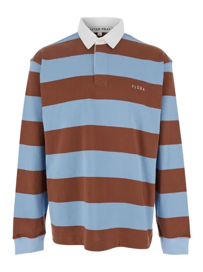 After Pray Flora Polo Shirt In Brown