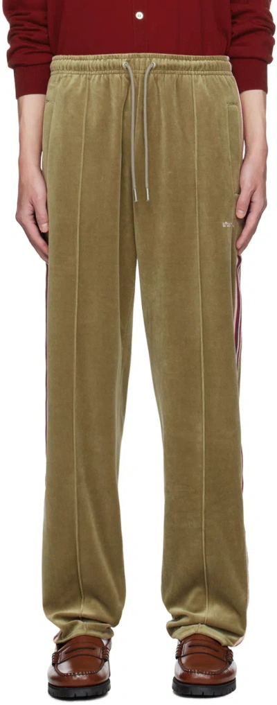 After Pray Khaki Velvet Track Pants