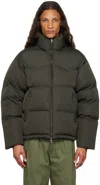 After Pray Khaki Western Down Jacket In Dark Khaki