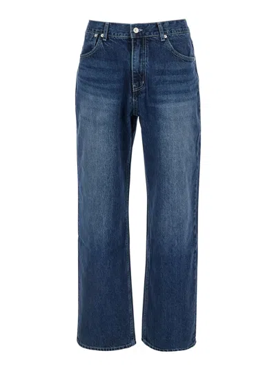 After Pray Logo-patch Denim Jeans In Blue