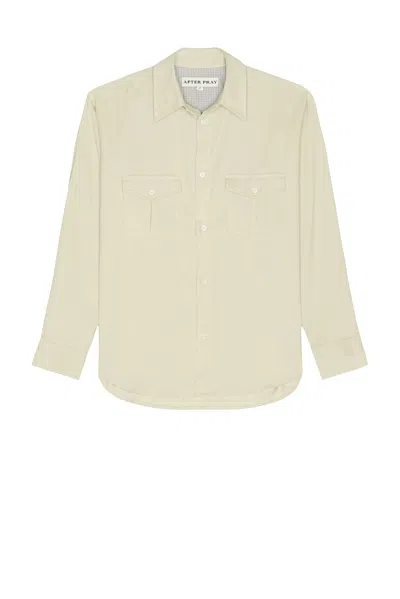 After Pray Lunar Corduroy Shirt In Neutral