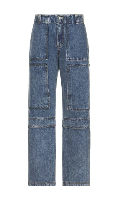 After Pray Max Cargo Jeans In Light Indigo