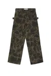 After Pray Neo Washed Work Pants Cloud Camo In Green