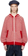 AFTER PRAY RED & WHITE STRIPED HOODIE