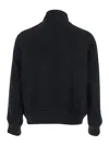 After Pray 'regards' Black Jacket With Front Zip Closure In Wool Blend Man In Black