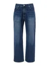 After Pray 'essentia' Blue Jeans With Logo Patch On The Rear In Blue
