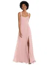 After Six Contoured Wide Strap Sweetheart Maxi Dress