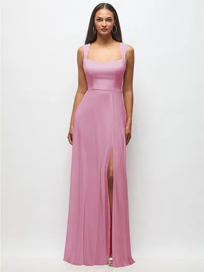 After Six Contoured Wide Strap Sweetheart Maxi Dress