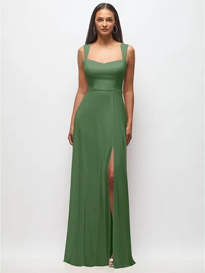 After Six Contoured Wide Strap Sweetheart Maxi Dress