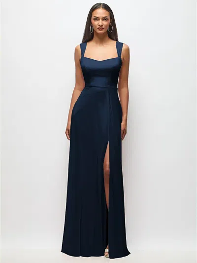 After Six Contoured Wide Strap Sweetheart Maxi Dress