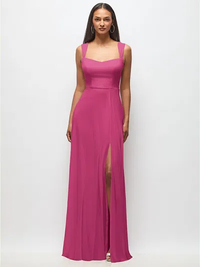 After Six Contoured Wide Strap Sweetheart Maxi Dress