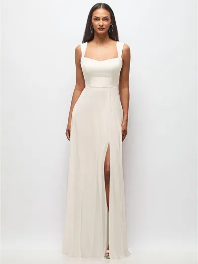 After Six Contoured Wide Strap Sweetheart Maxi Dress