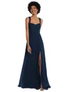 After Six Contoured Wide Strap Sweetheart Maxi Dress