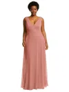 Shop After Six Deep V-neck Chiffon Maxi Dress