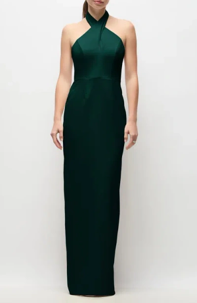 After Six Estella Halter Gown In Green
