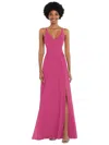 AFTER SIX FAUX WRAP CRISS CROSS BACK MAXI DRESS WITH ADJUSTABLE STRAPS