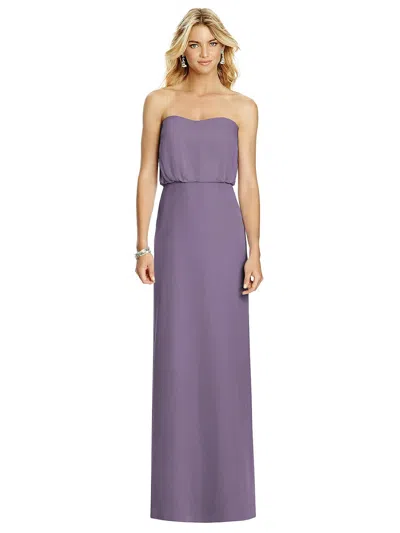 After Six Full Length Lux Chiffon Blouson Bodice In Purple