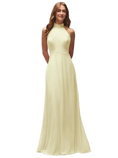 After Six High Neck Halter Backless Maxi Dress