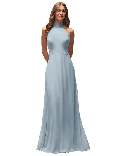After Six High Neck Halter Backless Maxi Dress