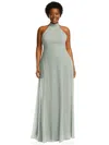 After Six High Neck Halter Backless Maxi Dress